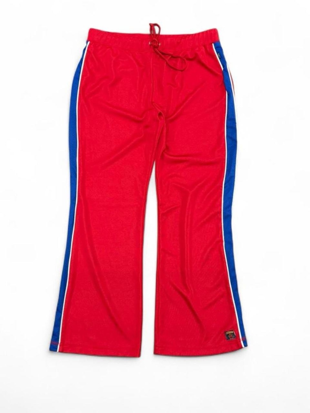 Big flirt Vintage Red Track Pants with Blue Side Panels